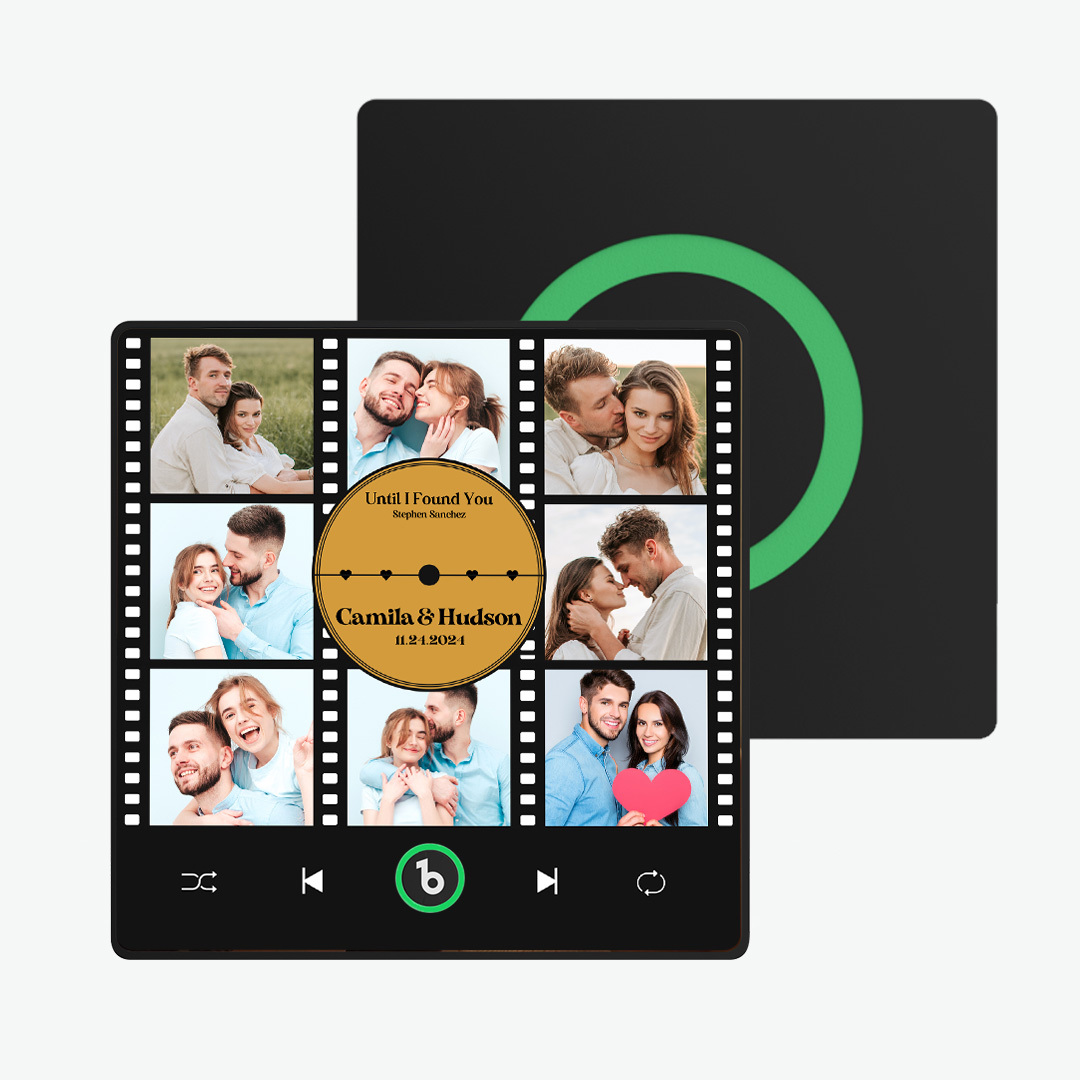 FridgeBeats Framed New 4.0 Upgrade Custom Music Fridge Magnet Film Photo Collage Style Fridge Magnet Gift for Lover-Blongser