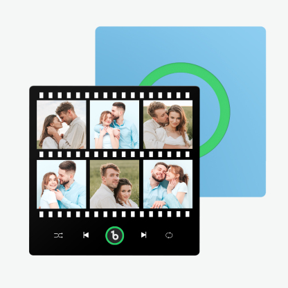 FridgeBeats Frameless New 4.0 Upgrade Custom Music Fridge Magnet Film Style Fridge Magnet Gift for Lover-Blongser