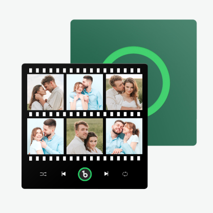 FridgeBeats Frameless New 4.0 Upgrade Custom Music Fridge Magnet Film Style Fridge Magnet Gift for Lover-Blongser