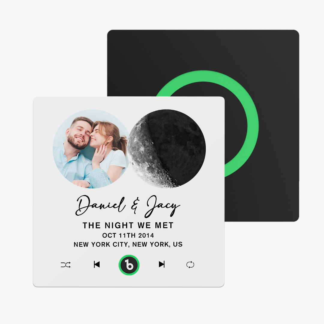 FridgeBeats Frameless New 4.0 Upgrade Custom Music Fridge Magnet Moon Phase Style Fridge Magnet Gift for Lover-Blongser