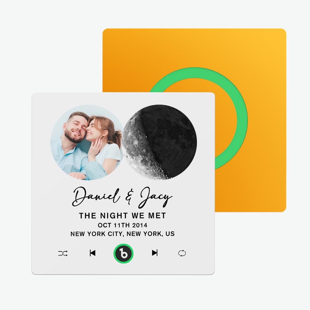 FridgeBeats Frameless New 4.0 Upgrade Custom Music Fridge Magnet Moon Phase Style Fridge Magnet Gift for Lover-Blongser