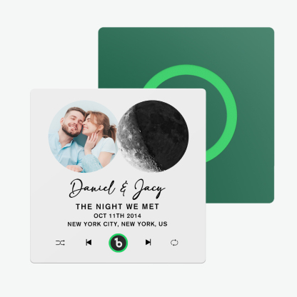 FridgeBeats Frameless New 4.0 Upgrade Custom Music Fridge Magnet Moon Phase Style Fridge Magnet Gift for Lover-Blongser