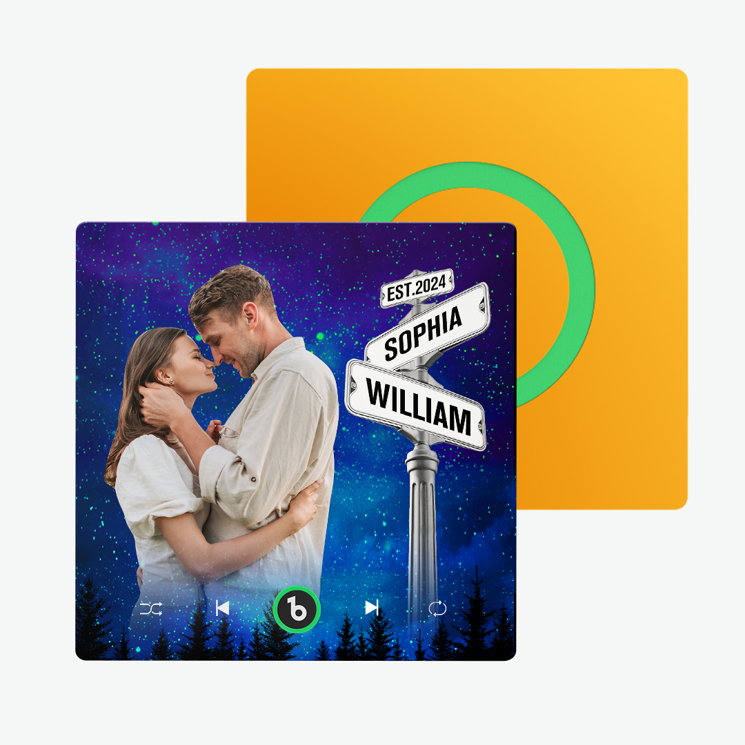 FridgeBeats Frameless New 4.0 Upgrade Custom Music Fridge Magnet Street Sign Style Fridge Magnet Gift for Lover-Blongser