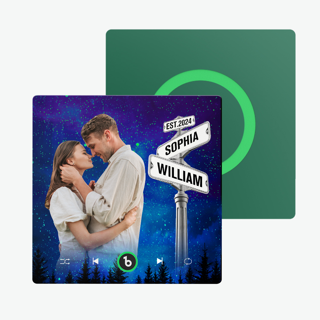 FridgeBeats Frameless New 4.0 Upgrade Custom Music Fridge Magnet Street Sign Style Fridge Magnet Gift for Lover-Blongser