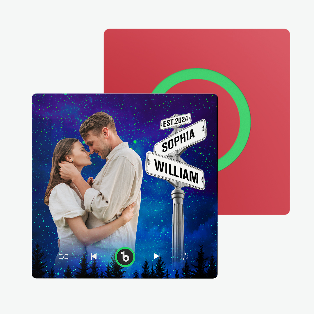 FridgeBeats Frameless New 4.0 Upgrade Custom Music Fridge Magnet Street Sign Style Fridge Magnet Gift for Lover-Blongser