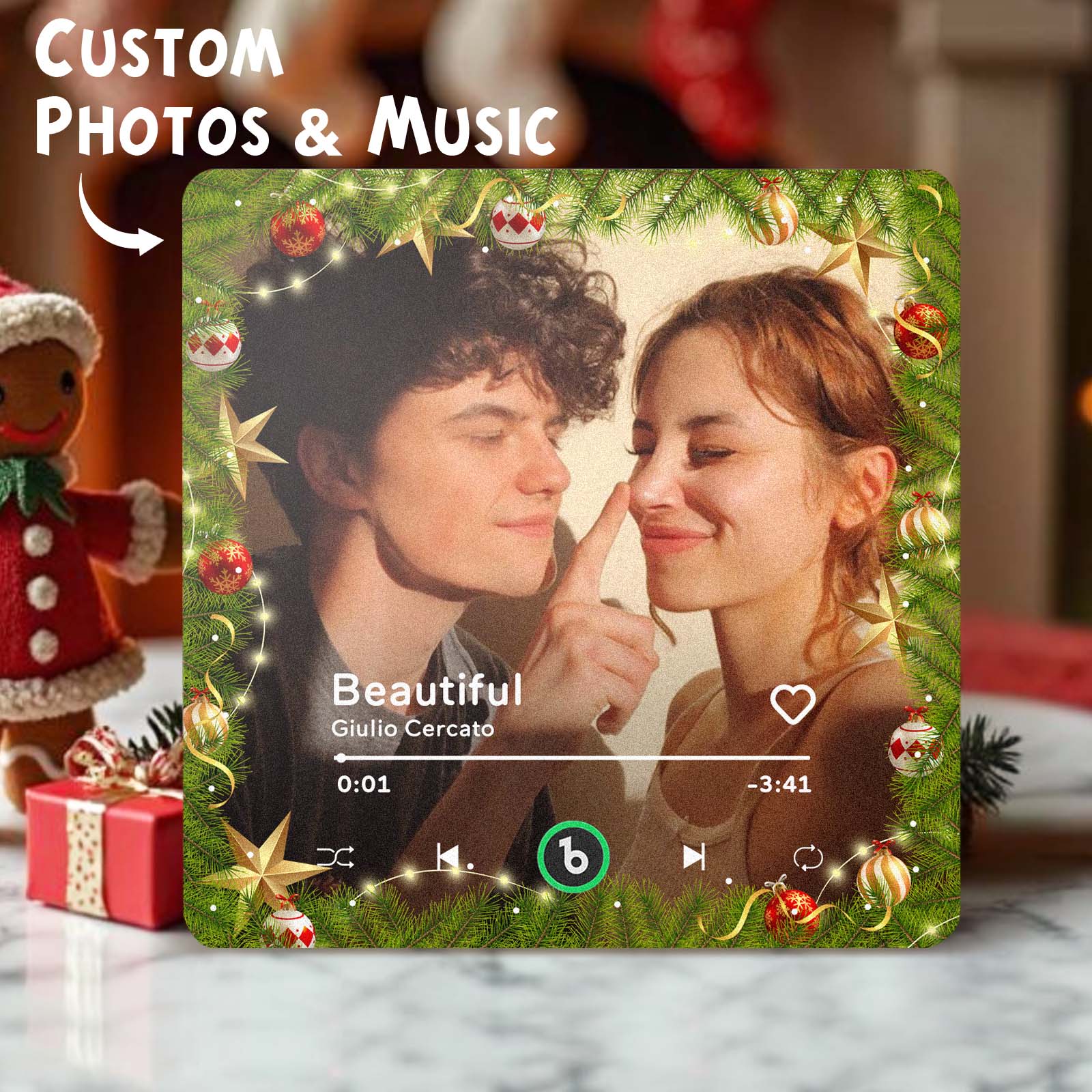 FridgeBeats Frameless Custom Music & Photo Fridge Magnet FridgeBeats 4.0 Pro Supports Bluetooth Connectivity-Blongser