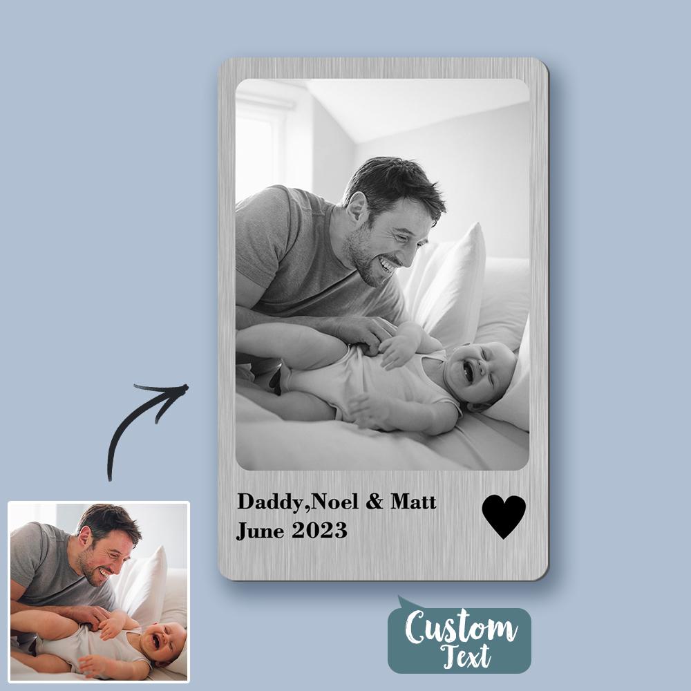 Love Gifts Photo Wallet Card Polaroid Style Metal Card Personlized Keepsake Gift-Blongser