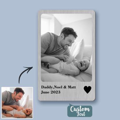 Love Gifts Photo Wallet Card Polaroid Style Metal Card Personlized Keepsake Gift-Blongser