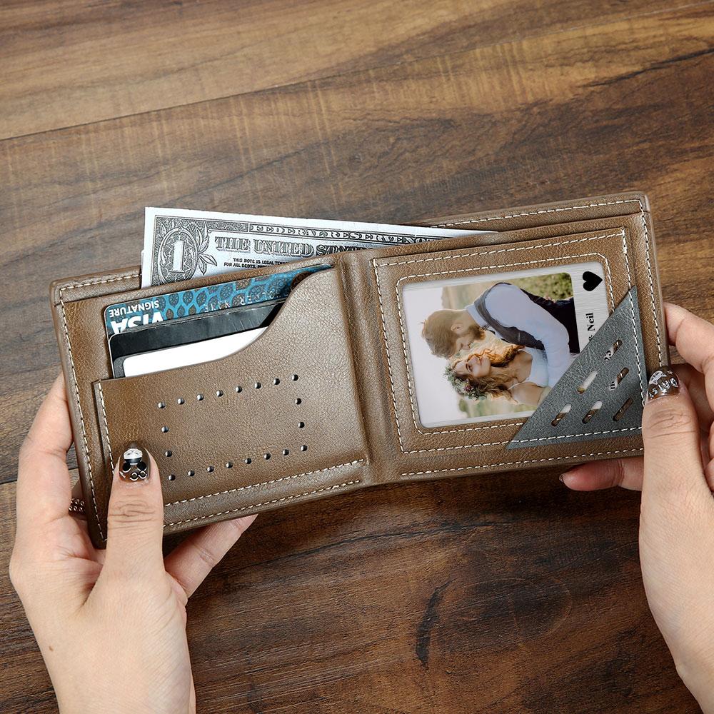 Love Gifts Photo Wallet Card Polaroid Style Metal Card Personlized Keepsake Gift-Blongser