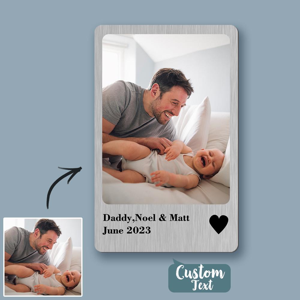 Love Gifts Photo Wallet Card Polaroid Style Metal Card Personlized Keepsake Gift-Blongser
