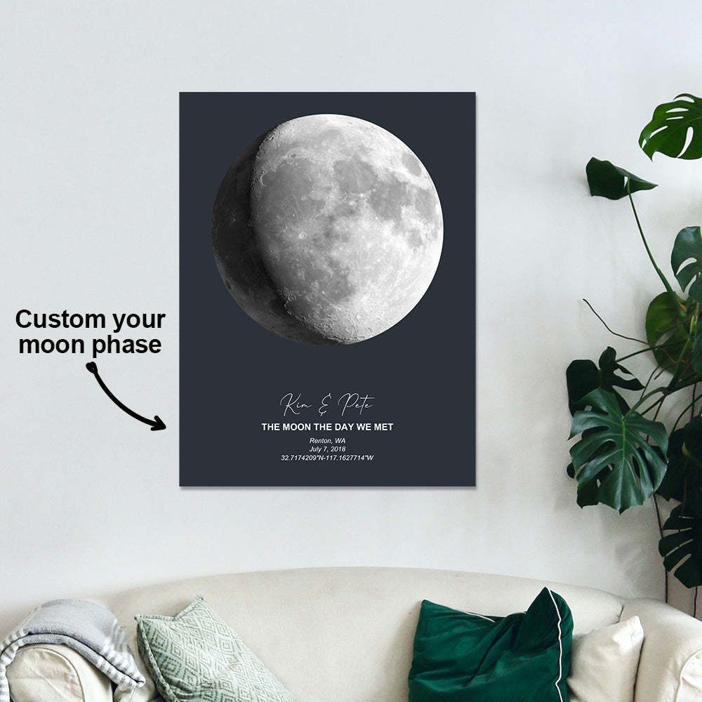 Custom Moon Phase Poster Gift for Anniversary-Blongser