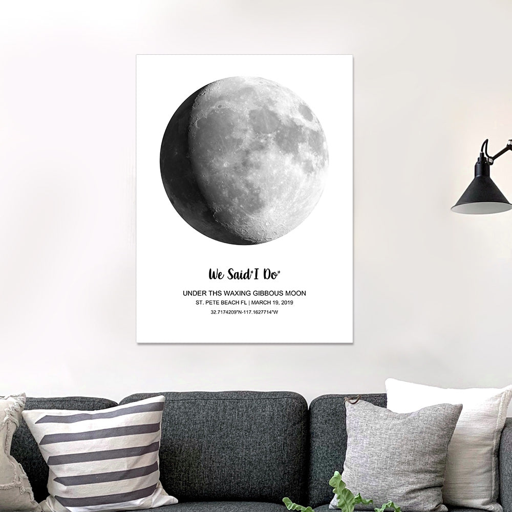 Custom Moon Phase Poster Gift for Anniversary-Blongser