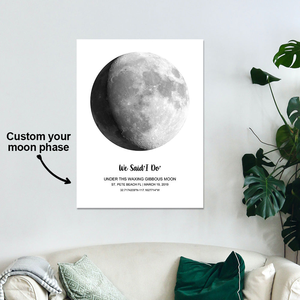 Custom Moon Phase Poster Gift for Anniversary-Blongser