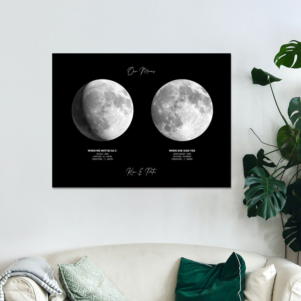 Custom Moon Phase Poster Gift for Anniversary-Blongser