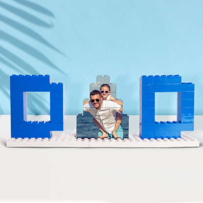 Personalized DAD and PAPA Photo Building Brick Puzzles Photo Block Father's Day Gifts-Blongser