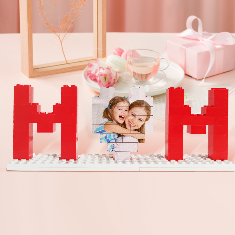 Personalized Mom Photo Building Brick Puzzles Photo Block Mother's Day Gifts-Blongser