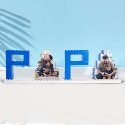 Personalized DAD and PAPA Photo Building Brick Puzzles Photo Block Father's Day Gifts-Blongser