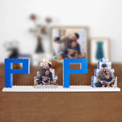 Personalized DAD and PAPA Photo Building Brick Puzzles Photo Block Father's Day Gifts-Blongser