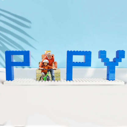 Personalized DAD and PAPA Photo Building Brick Puzzles Photo Block Father's Day Gifts-Blongser