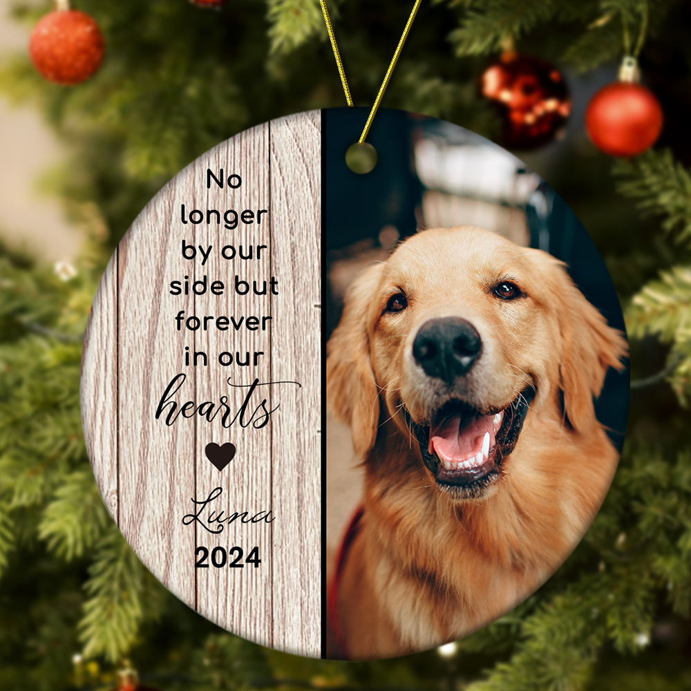 Personalized Pet Christmas Ornament with Photo Christmas Tree Decoration for Pet Memorial Gift-Blongser
