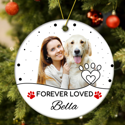 Personalized Pet Photo Ornament with Name Pet Loss Ornament Christmas Gift for Pet Owners-Blongser