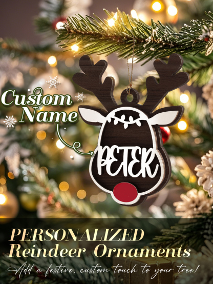 Personalized Reindeer Ornament with Name Christmas Tree Decorations Gift-Blongser
