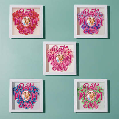 Personalized Photo Flower Shadow Box Frame Mother's Day Gift-Blongser