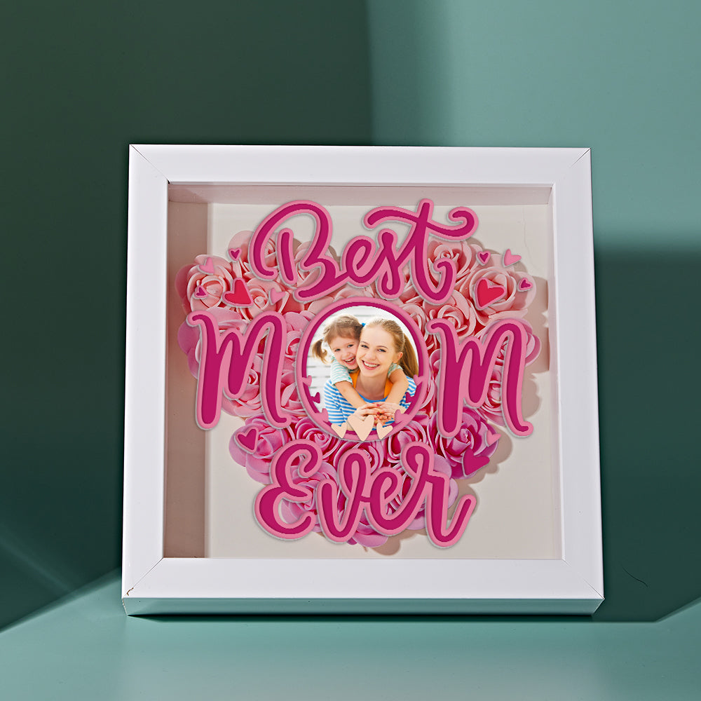 Personalized Photo Flower Shadow Box Frame Mother's Day Gift-Blongser