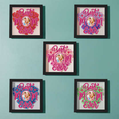 Personalized Photo Flower Shadow Box Frame Mother's Day Gift-Blongser