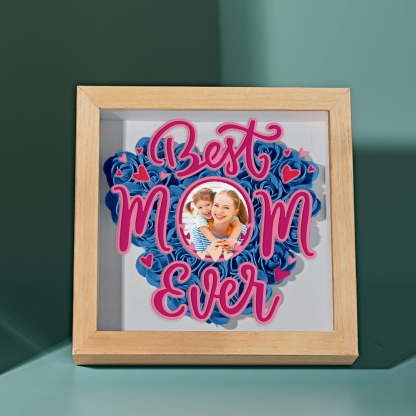 Personalized Photo Flower Shadow Box Frame Mother's Day Gift-Blongser