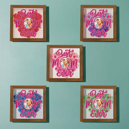 Personalized Photo Flower Shadow Box Frame Mother's Day Gift-Blongser