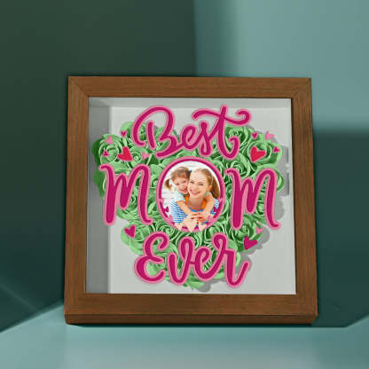 Personalized Photo Flower Shadow Box Frame Mother's Day Gift-Blongser