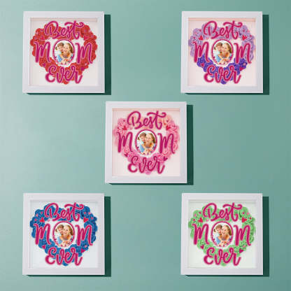 Personalized Photo Flower Shadow Box Frame Mother's Day Gift-Blongser