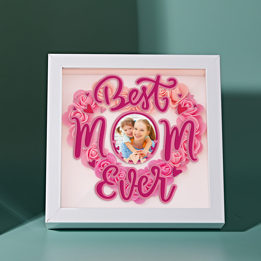 Personalized Photo Flower Shadow Box Frame Mother's Day Gift-Blongser