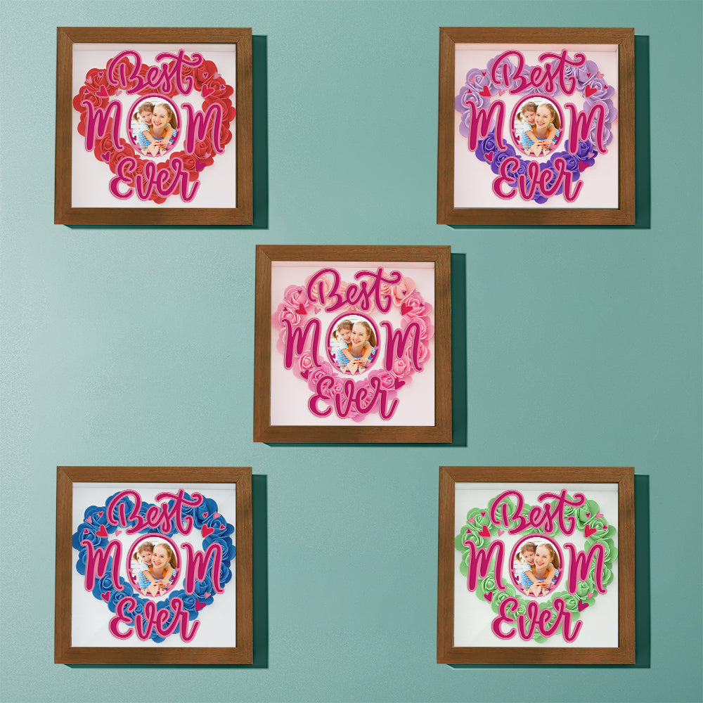 Personalized Photo Flower Shadow Box Frame Mother's Day Gift-Blongser