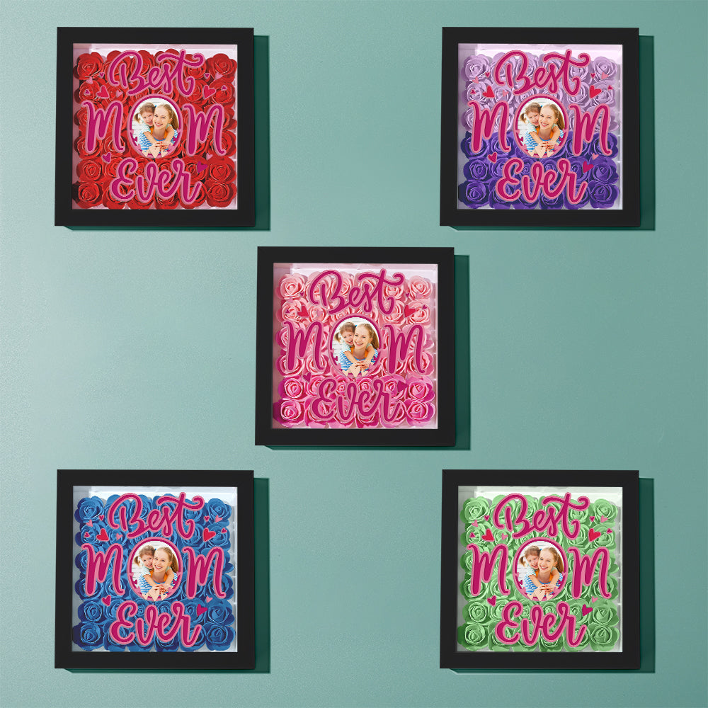 Personalized Photo Flower Shadow Box Frame Mother's Day Gift-Blongser
