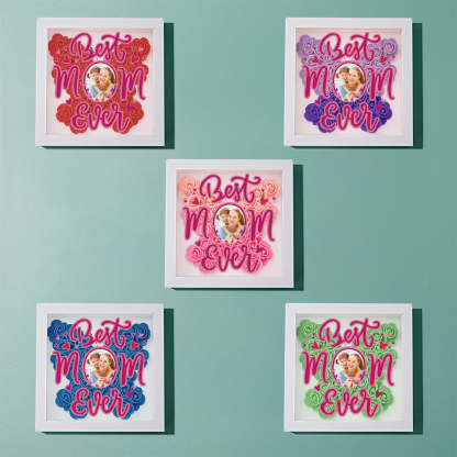 Personalized Photo Flower Shadow Box Frame Mother's Day Gift-Blongser