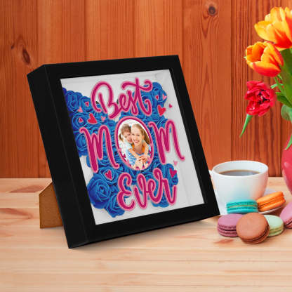 Personalized Photo Flower Shadow Box Frame Mother's Day Gift-Blongser