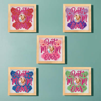 Personalized Photo Flower Shadow Box Frame Mother's Day Gift-Blongser