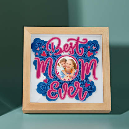 Personalized Photo Flower Shadow Box Frame Mother's Day Gift-Blongser