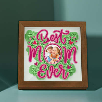 Personalized Photo Flower Shadow Box Frame Mother's Day Gift-Blongser