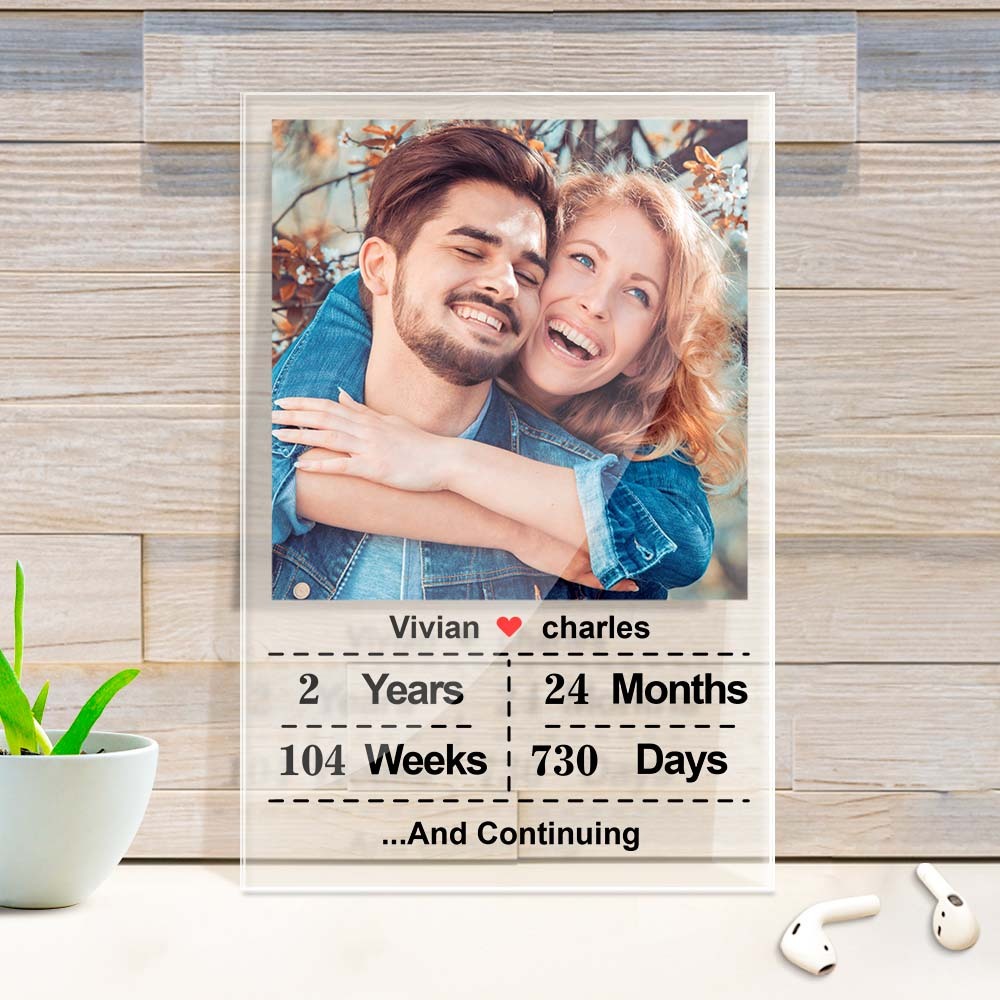 Personalised Photo Acrylic Plaque Custom Name Anniversary Gift for Love-Blongser