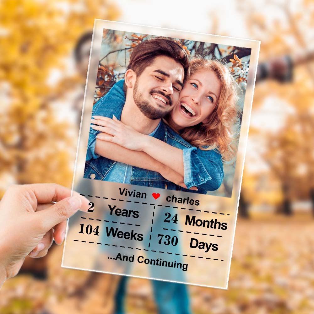 Personalised Photo Acrylic Plaque Custom Name Anniversary Gift for Love-Blongser