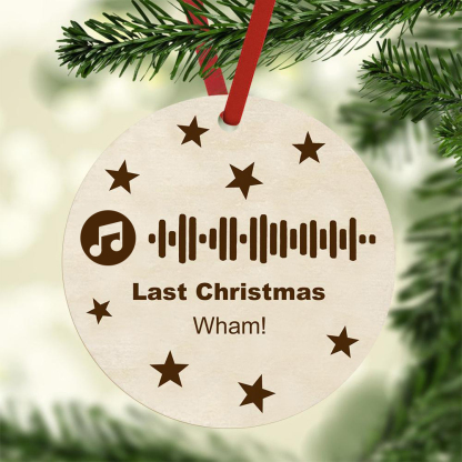 Custom Engraved Ornament Music Code Christmas Gift-Blongser