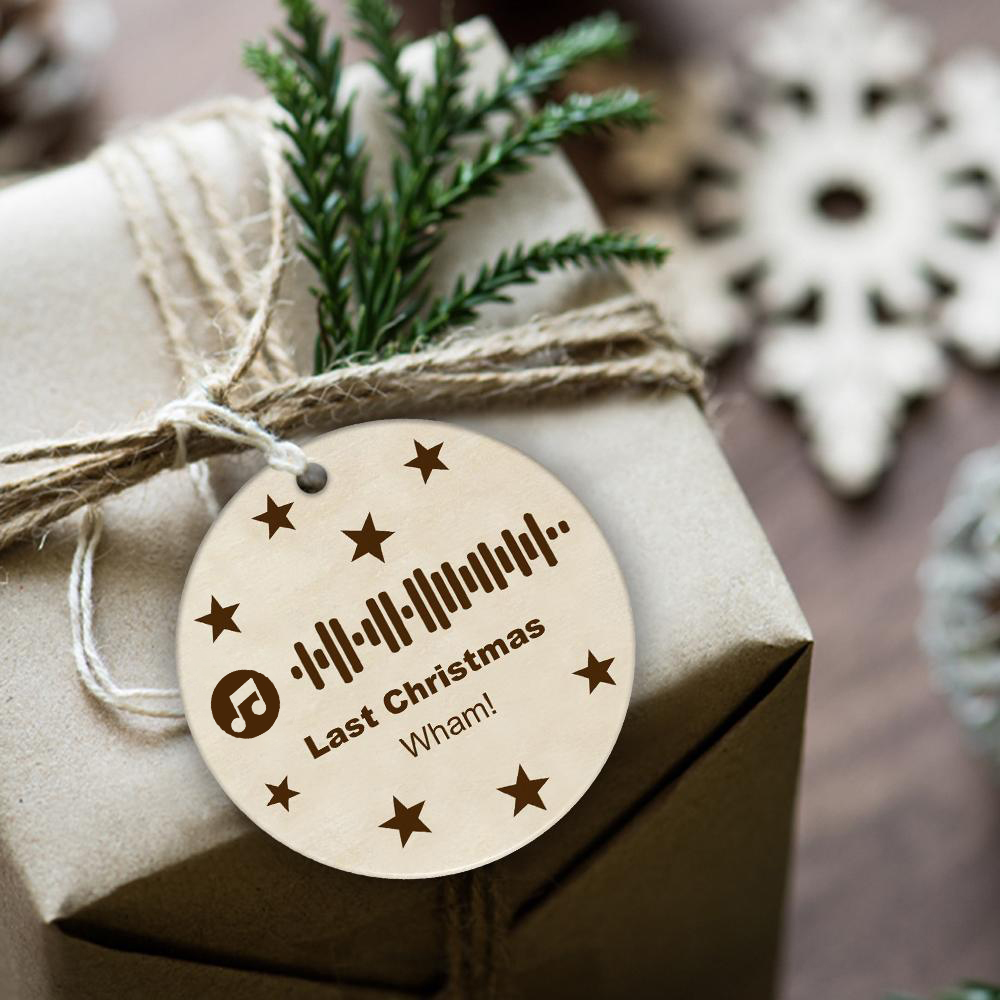 Custom Engraved Ornament Music Code Christmas Gift-Blongser