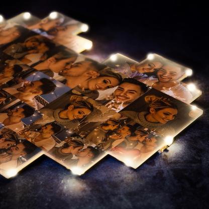 Custom Heart Photo Lamp Wall Art Decor Personalised Album Gift For Valentine's Day-Blongser