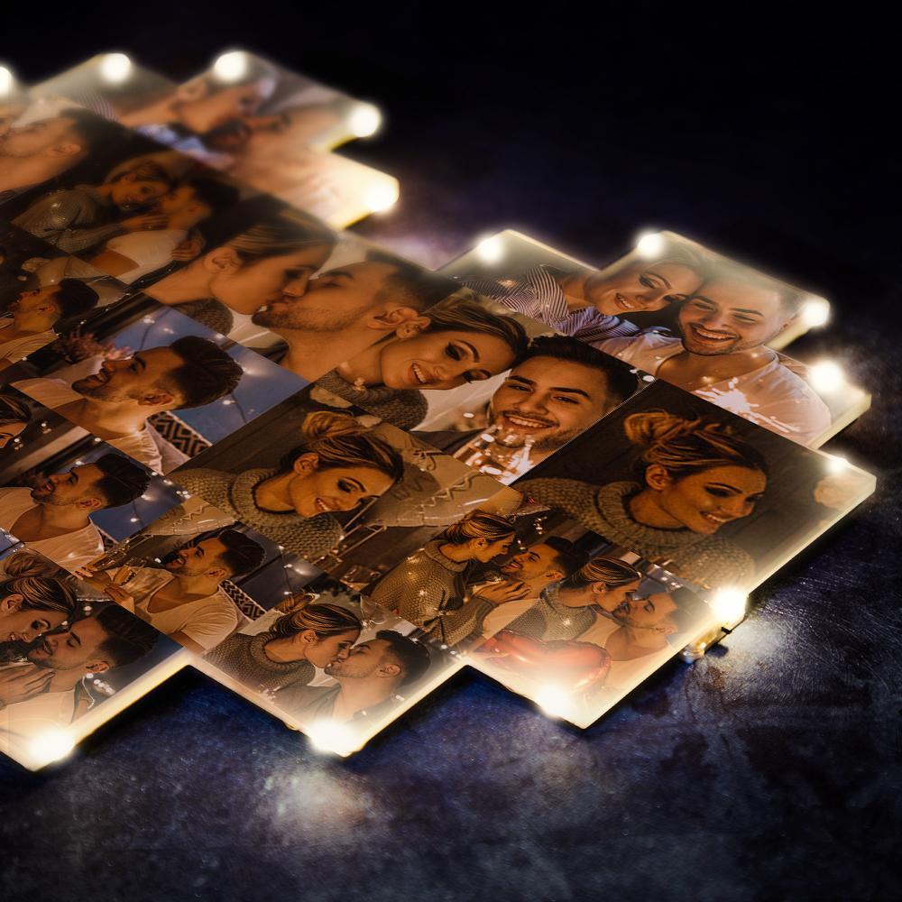 Custom Heart Photo Lamp Wall Art Decor Personalised Album Gift For Valentine's Day-Blongser