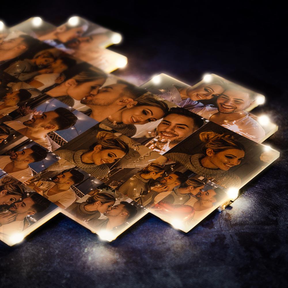 Custom Heart Photo Lamp Wall Art Decor Personalised Album Gift For Valentine's Day-Blongser