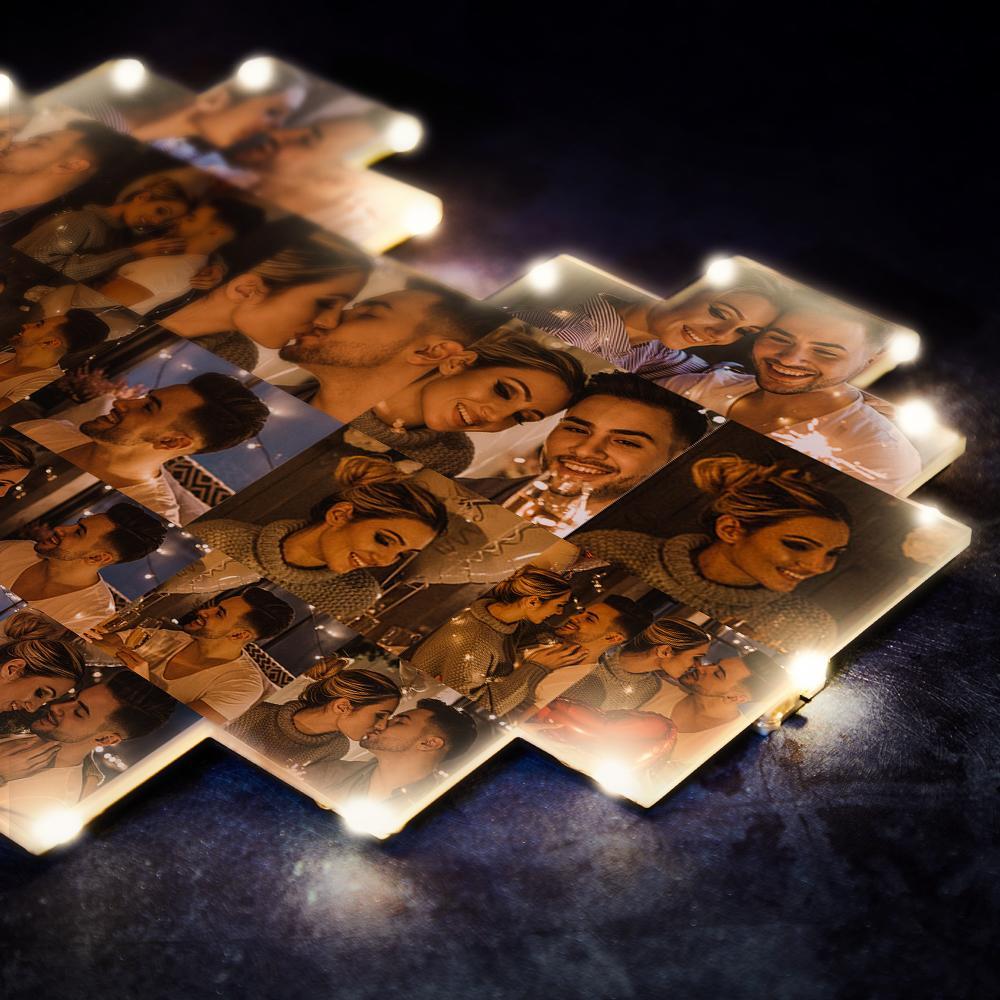 Custom Heart Photo Lamp Wall Art Decor Personalised Album Gift For Valentine's Day-Blongser