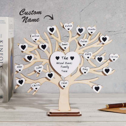 Custom Name Family Tree Personalized Engraved Desk Decoration Anniversary Gifts-Blongser